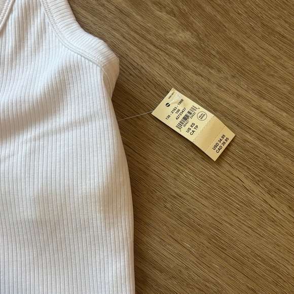 NWT Aerie White Ribbed Racerback Cami Tank Top - Picture 3 of 7
